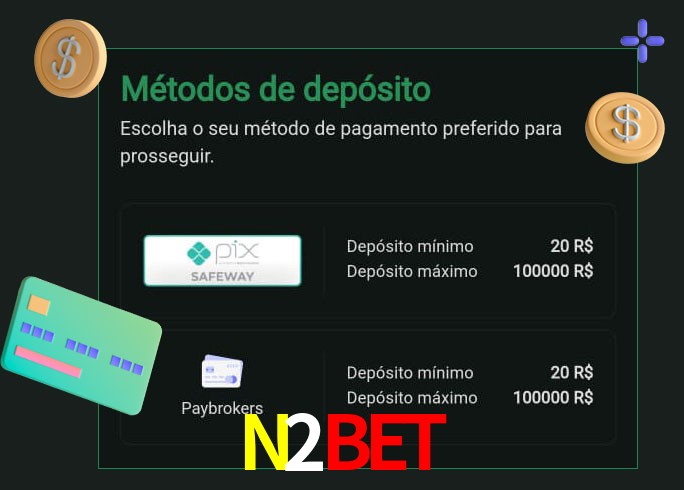 O cassino N2BET oferece uma grande variedade de métodos de pagamento